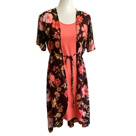 Liberty Love 2pc Floral Kimono & Coral
Tank Dress Set - Picture 1 of 15